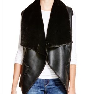 Blank NYC Faux Leather & Faux Shearling Vest